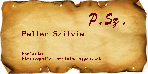 Paller Szilvia névjegykártya