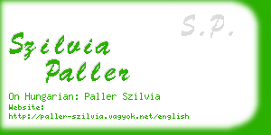 szilvia paller business card